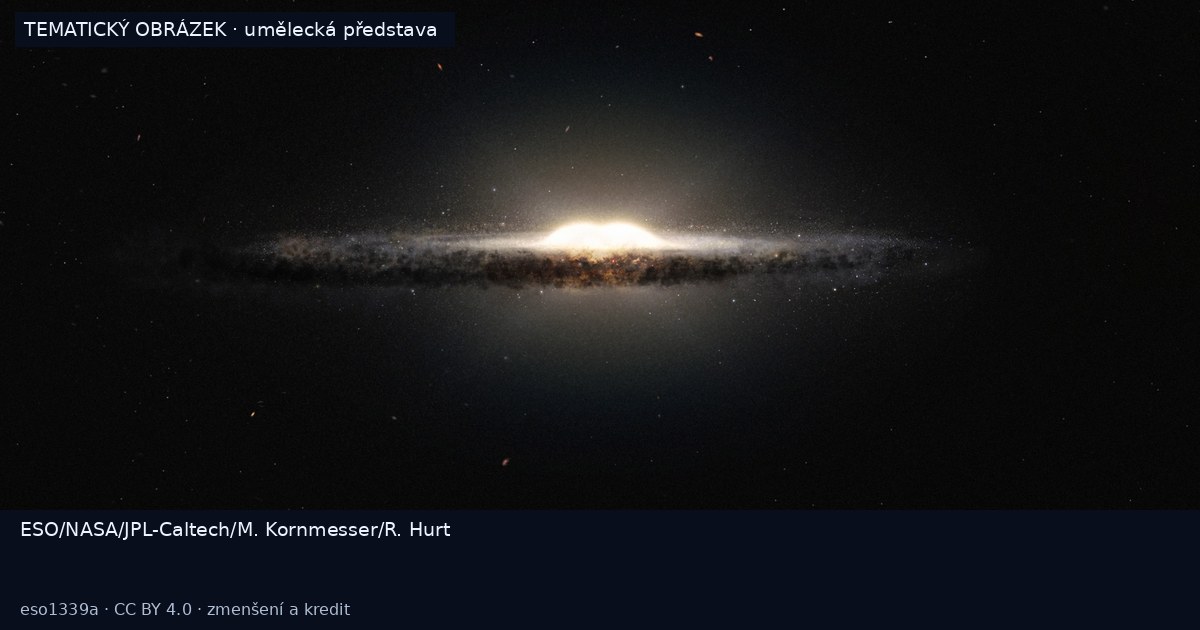 Centrální výduť Mléčné dráhy – umělecká představa