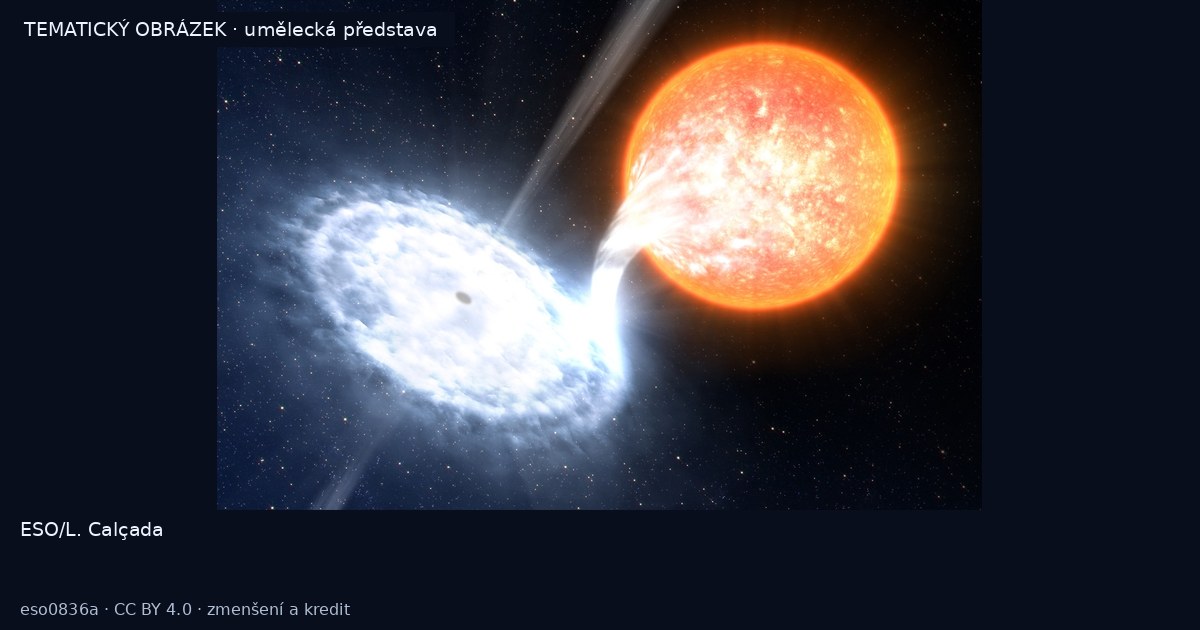 Hvězdná černá díra s akrečním diskem – umělecká představa