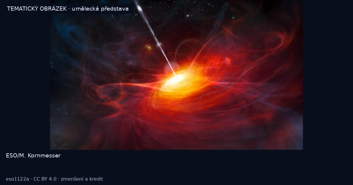 Vzdálený kvasar – umělecká představa