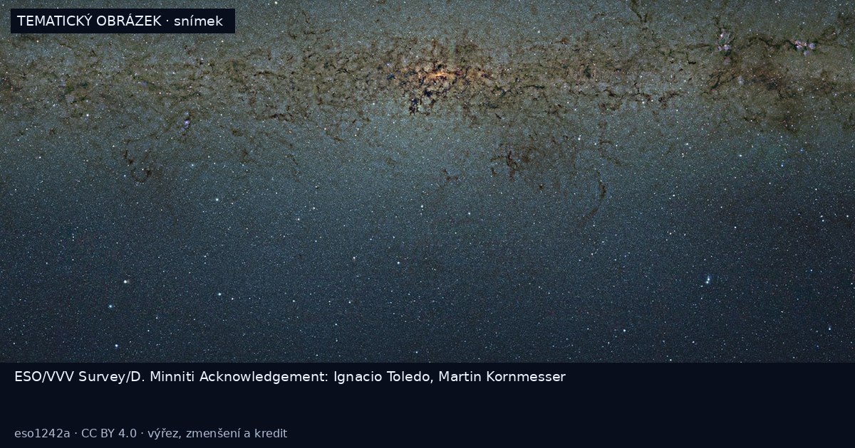 Mozaika centrálních oblastí Mléčné dráhy – snímek