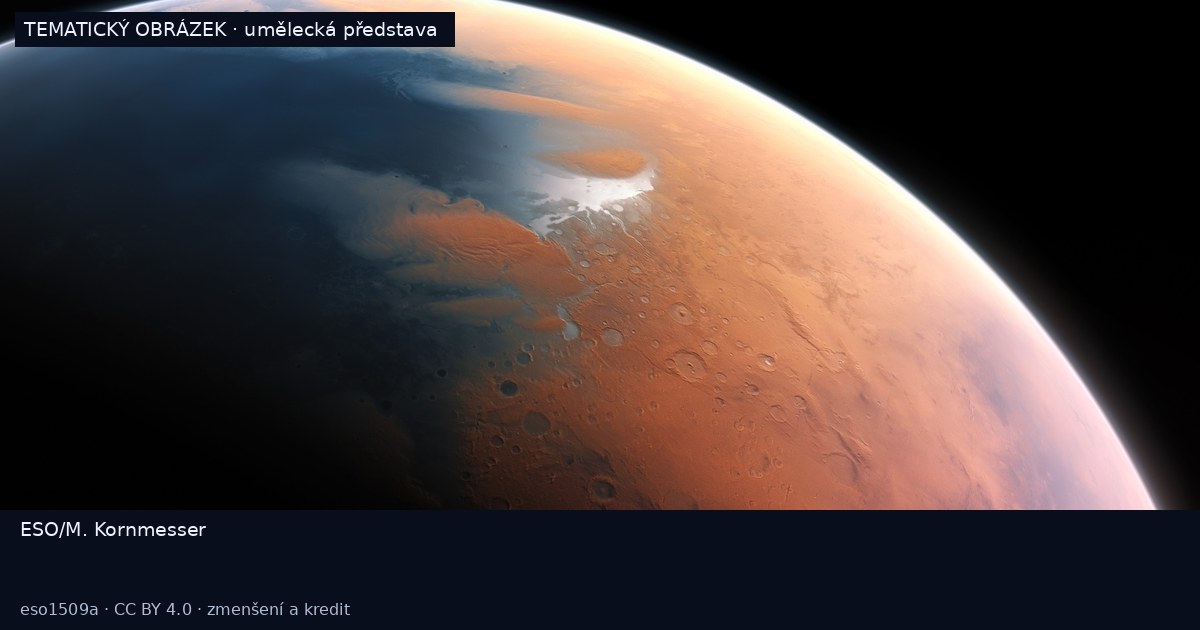 Mars před čtyřmi miliardami let – umělecká představa