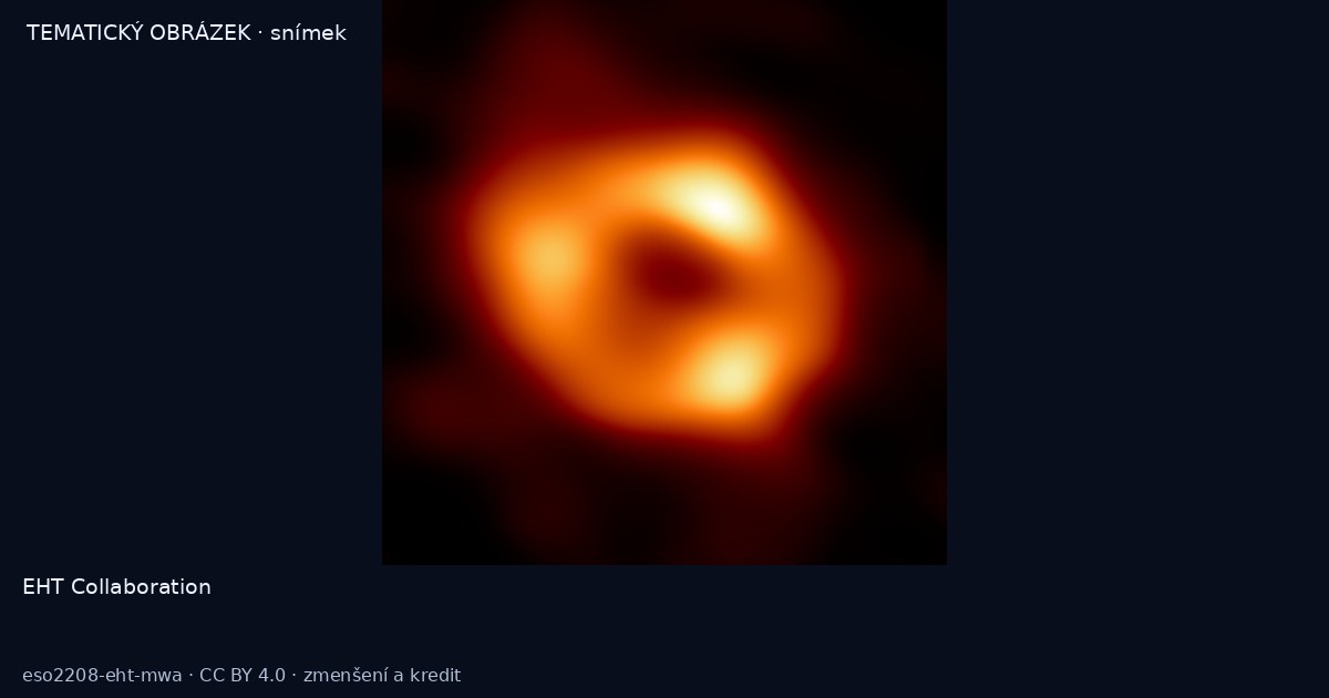 Stín černé díry Sagittarius A* – snímek