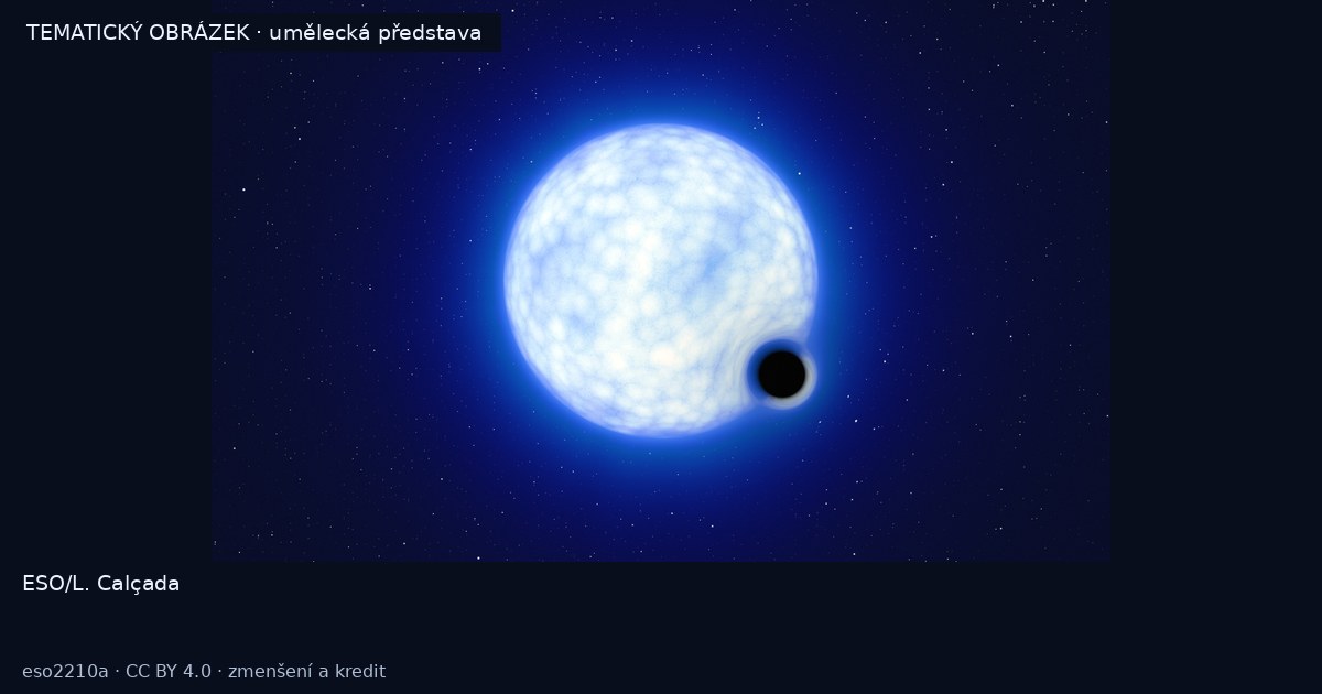 Hvězdná černá díra a její okolí – umělecká představa