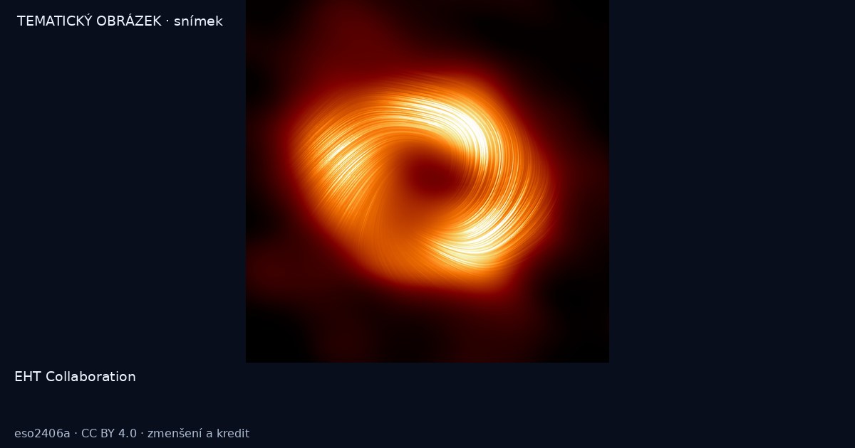 Sagittarius A* v polarizovaném světle – snímek