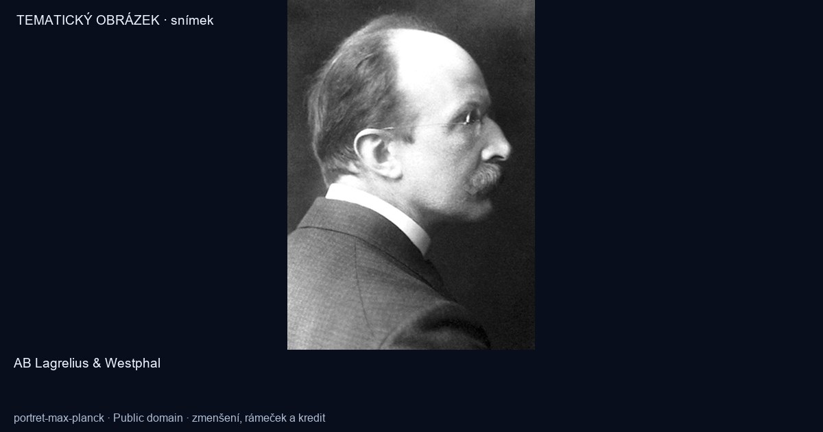 Max Planck na portrétu zveřejněném v ročence Les Prix Nobel 1918.