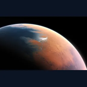 Mars před čtyřmi miliardami let – umělecká představa