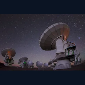 Antény observatoře ALMA na plošině Chajnantor