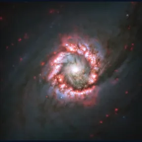 Hvězdotvorný prstenec kolem jádra NGC 1097 – snímek