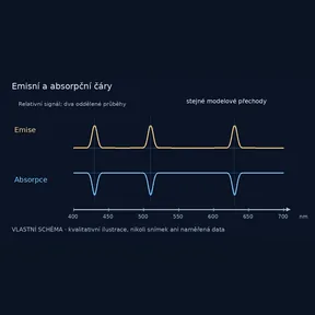 Emisní a absorpční čáry – vlastní názorné schéma