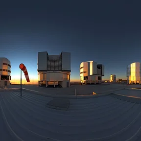 Dalekohledy VLT na observatoři Paranal za soumraku – snímek