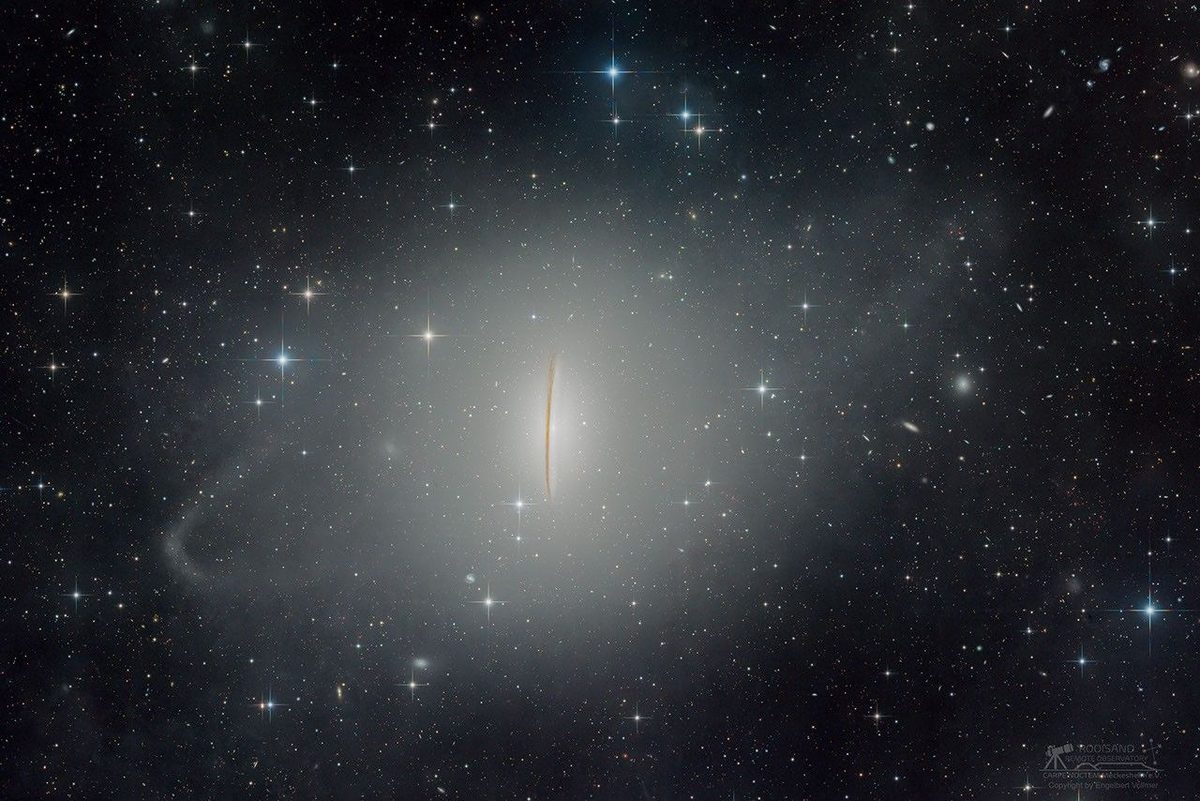 M104: Slapové proudy galaxie Sombrero
