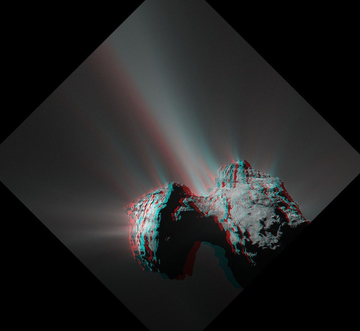 3D pohled na kometu 67P
